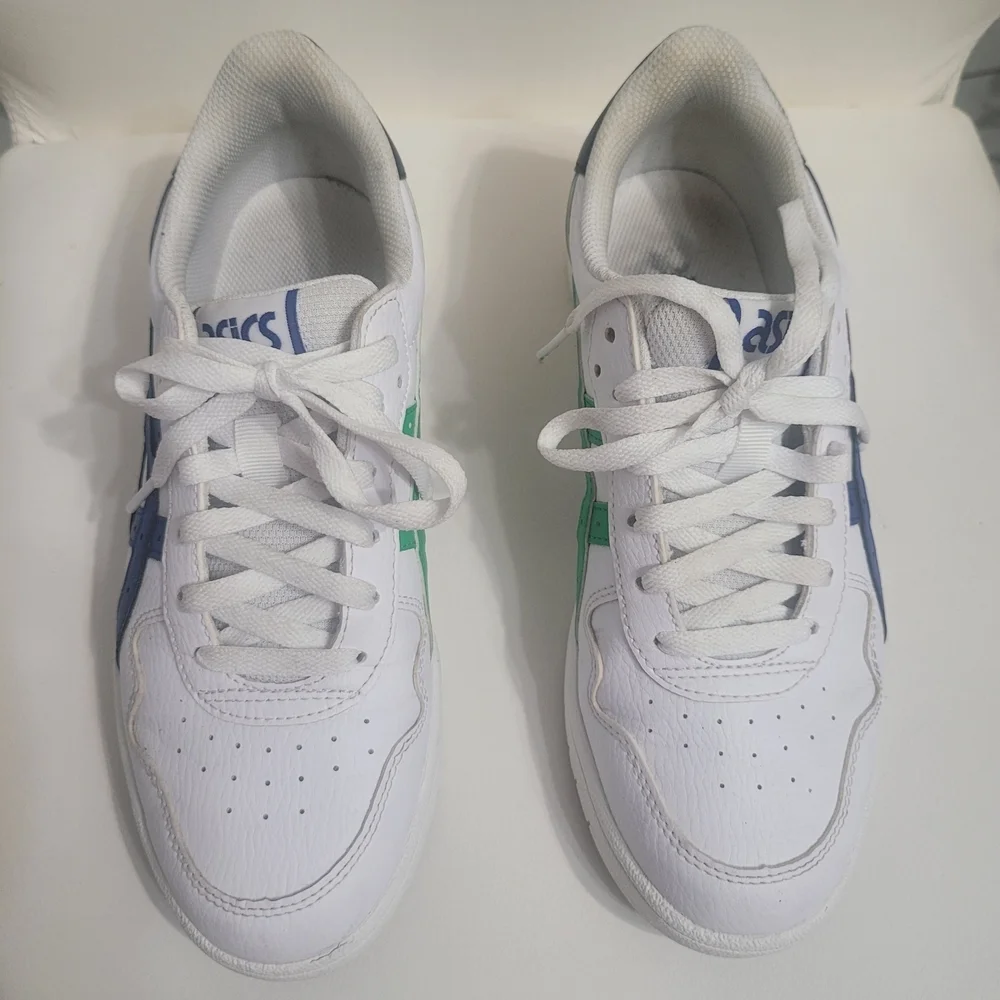 Asics Japan S White Sneakers with Blue and Green Accents Unisex  EUR39.5/ US6.5